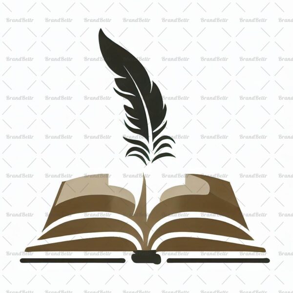 Offenes Buch und Feder